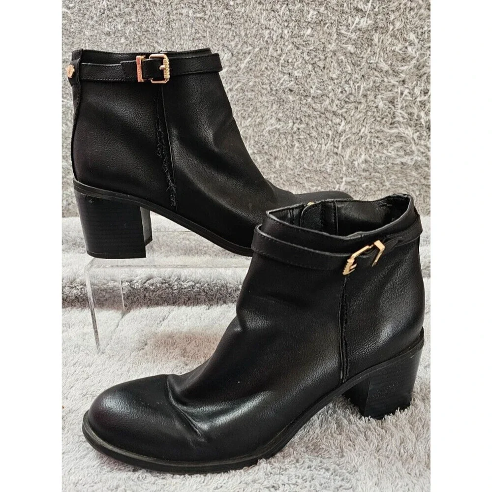 Circus by Sam Edelman Jolie Ankle Boots Women's Sz 10 US 40‎ EUR Black Leather
